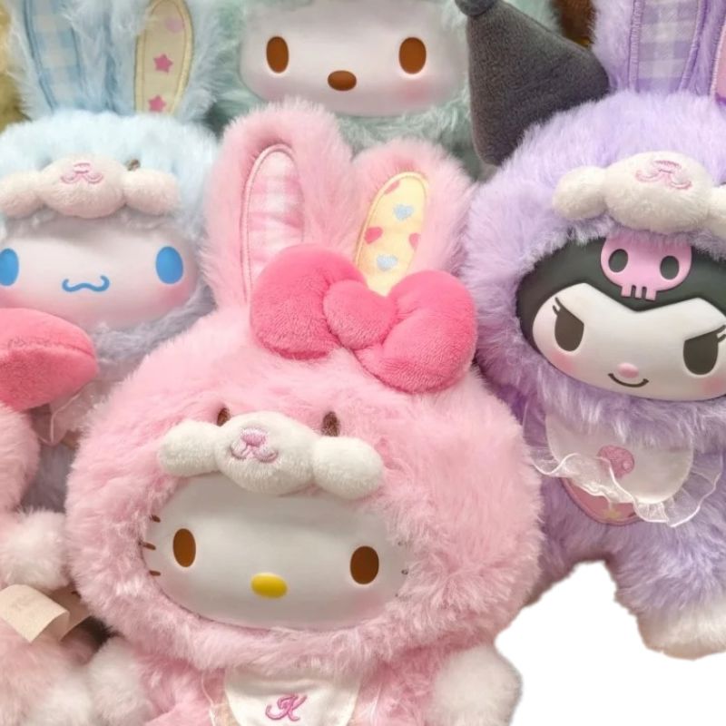 Boneco Labubu Hello Kitty Colecionável
