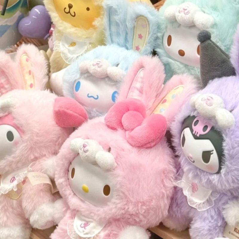 Boneco Labubu Hello Kitty Colecionável