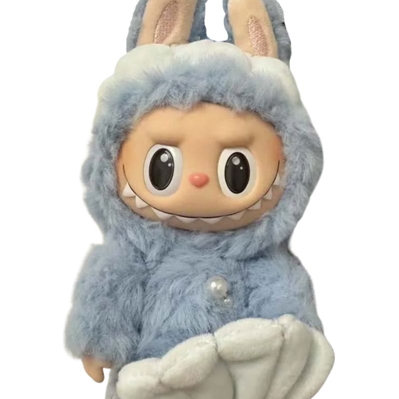 Boneco Labubu Merlin Sereia Azul Colecionável