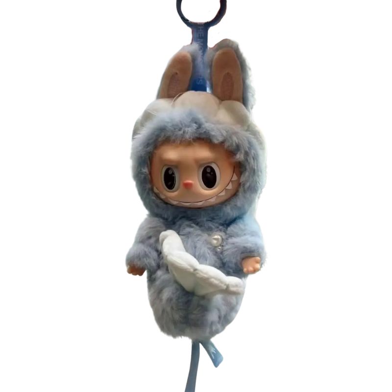 Boneco Labubu Merlin Sereia Azul Colecionável