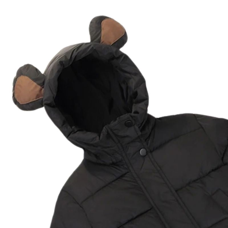 Jaqueta Infantil Peluciada com Capuz de Urso