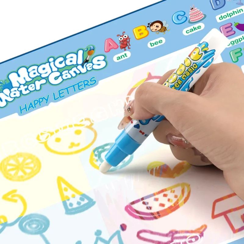 Tapete de Desenho Água Mágica + Canetas Mágicas Reutilizáveis para Crianças