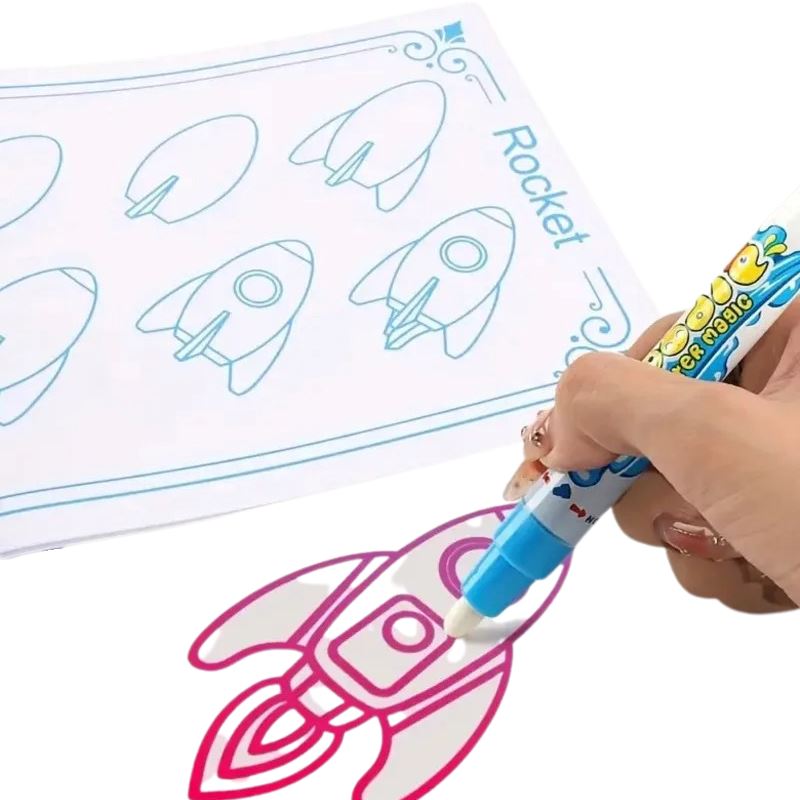Tapete de Desenho Água Mágica + Canetas Mágicas Reutilizáveis para Crianças