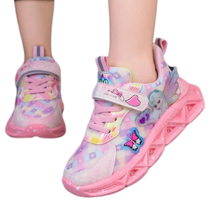 Tênis Frozen Luzinha LED Infantil