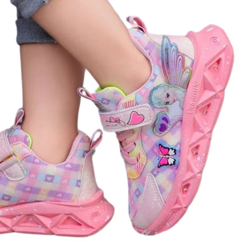 Tênis Frozen Luzinha LED Infantil