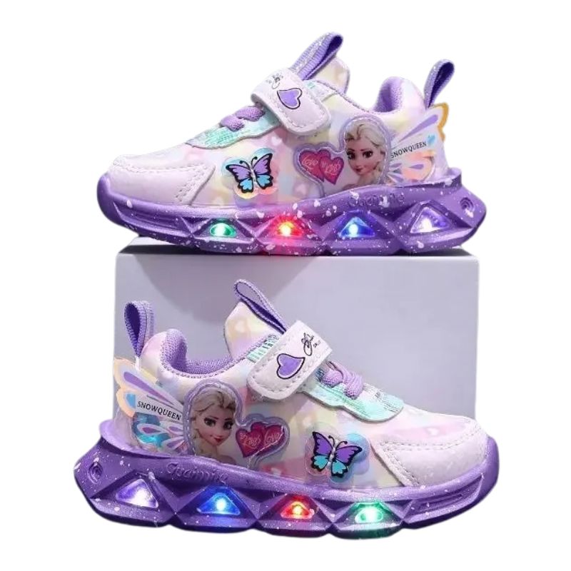 Tênis Frozen Luzinha LED Infantil