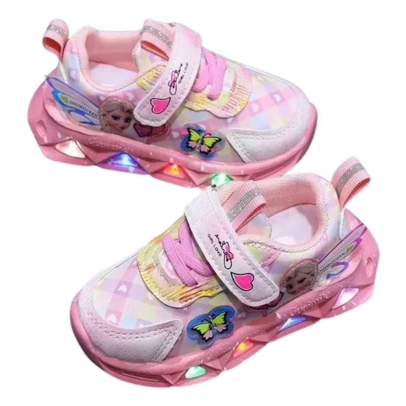 Tênis Frozen Luzinha LED Infantil