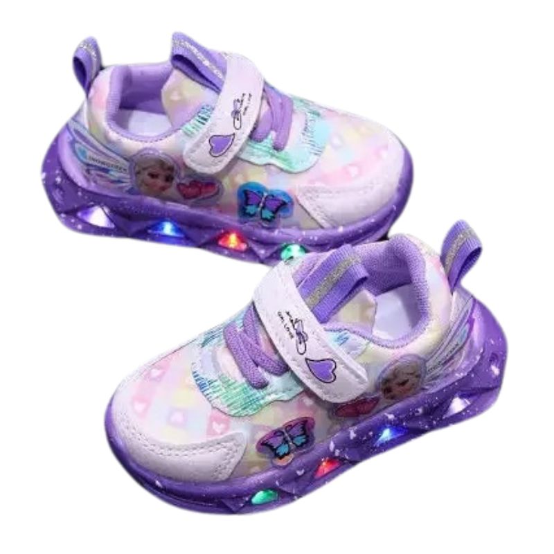 Tênis Frozen Luzinha LED Infantil