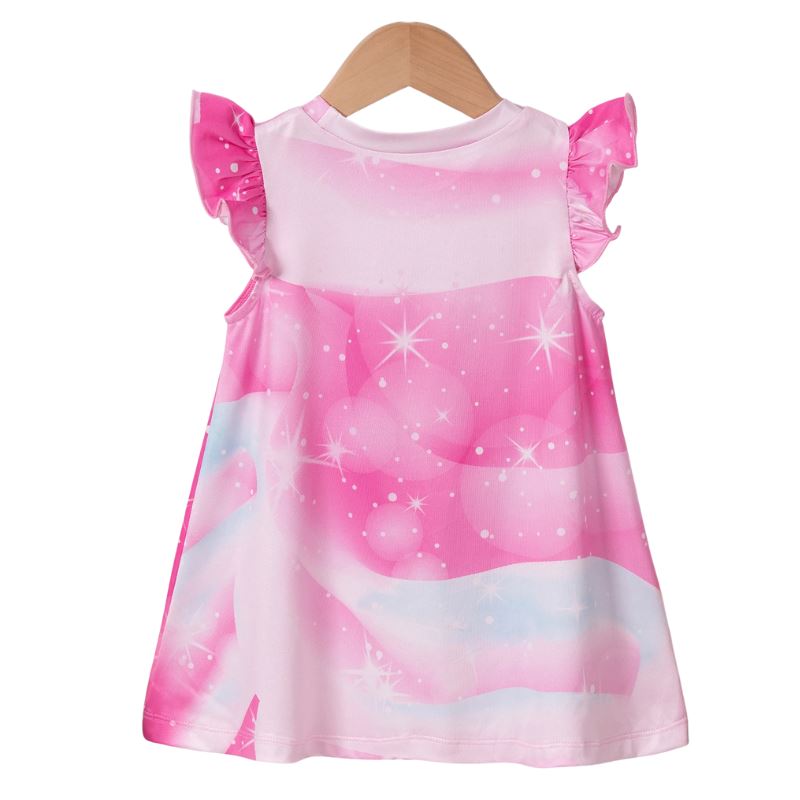 Vestido Infantil Manga Curta Unicórnio