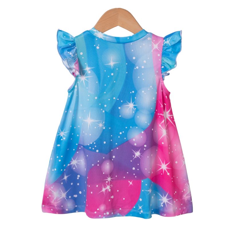 Vestido Infantil Manga Curta Unicórnio