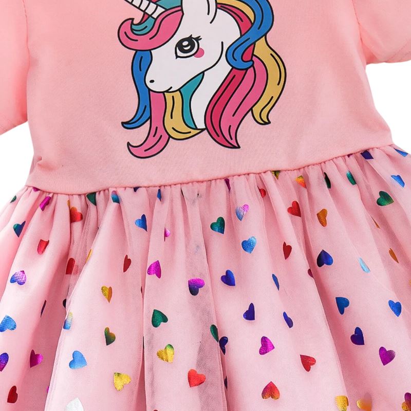 Vestido Verão Unicórnio Infantil