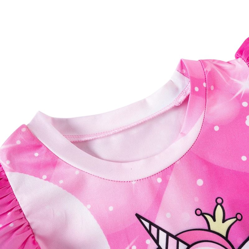 Vestido Infantil Manga Curta Unicórnio