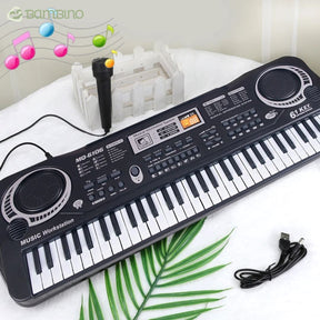 Teclado Elétrico Com Microfone Infantil