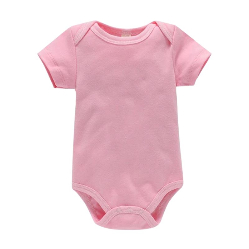 Body Infantil Manga Curta Unissex com Estampa Lisa - Conjunto com 3 Unidades