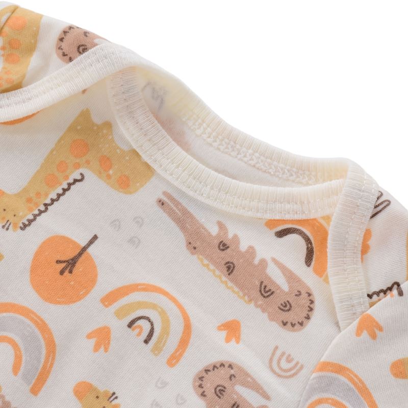 Body Infantil Manga Curta Unissex com Estampa e sem Estampa - Conjunto com 4 Unidades