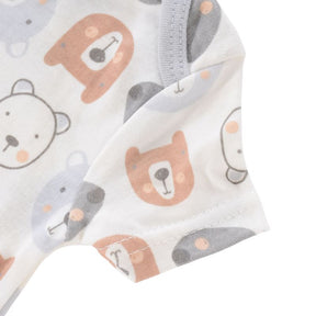Body Infantil Manga Curta Unissex com Estampa e sem Estampa - Conjunto com 4 Unidades