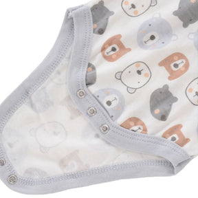 Body Infantil Manga Curta Unissex com Estampa e sem Estampa - Conjunto com 4 Unidades