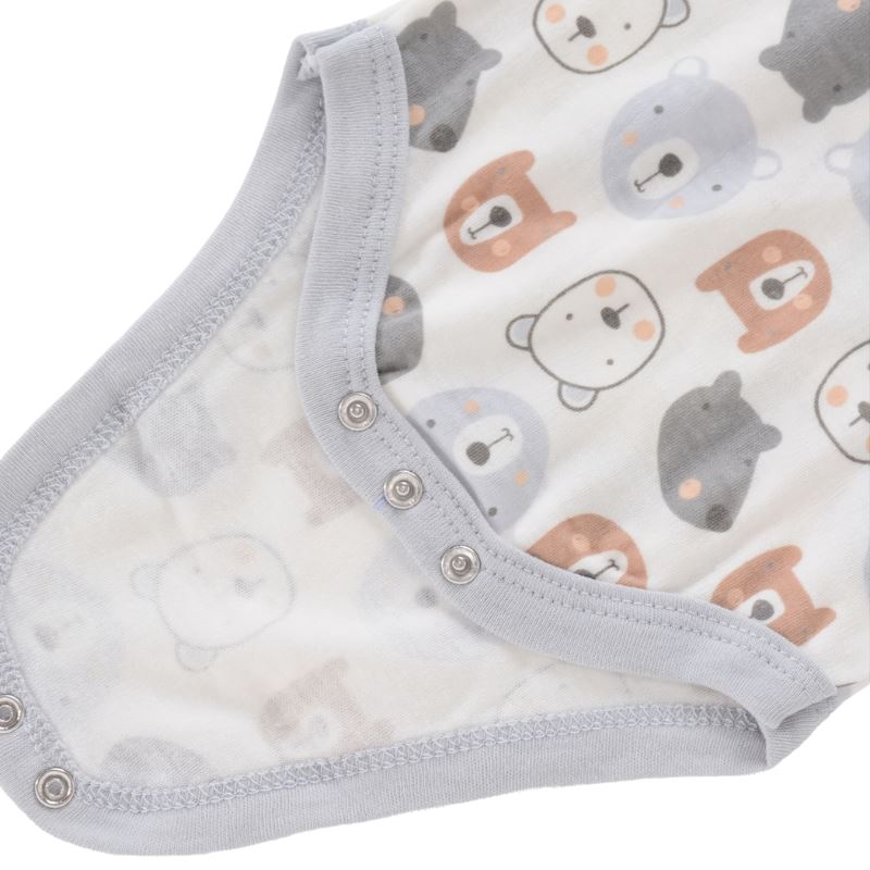 Body Infantil Manga Curta Unissex com Estampa e sem Estampa - Conjunto com 4 Unidades