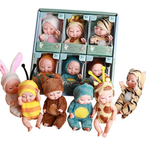Coleção 6 Bebês Realistas Charming com Fantasia