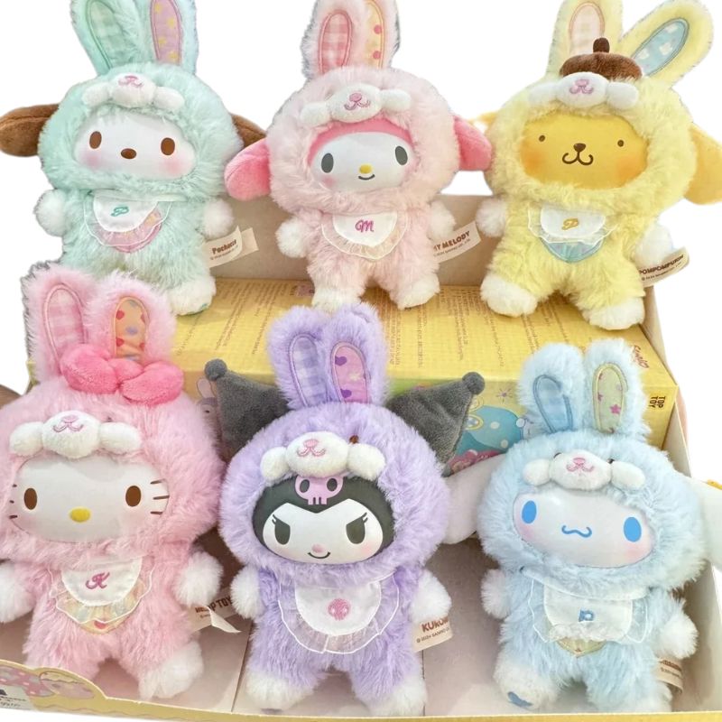 Boneco Labubu Hello Kitty Colecionável