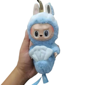 Boneco Labubu Merlin Sereia Azul Colecionável
