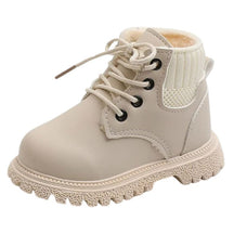 Bota Coturno de Couro Infantil Pelúciada