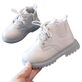 Bota Coturno de Couro Infantil Pelúciada