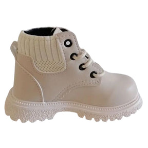 Bota Coturno de Couro Infantil Pelúciada