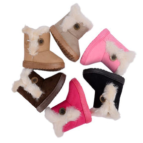 Bota Pelúcia de Inverno Infantil - Pantufinha Revestida de Lã