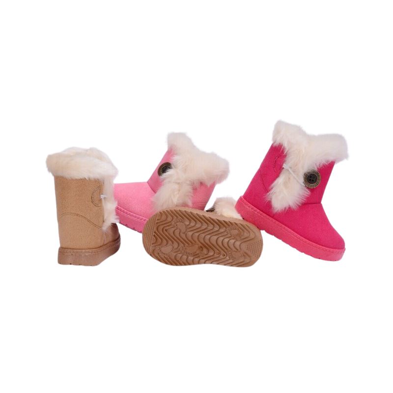 Bota Pelúcia de Inverno Infantil - Pantufinha Revestida de Lã