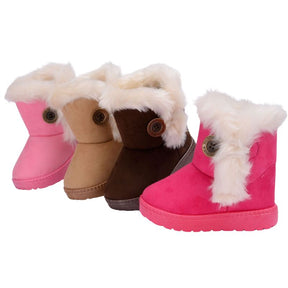 Bota Pelúcia de Inverno Infantil - Pantufinha Revestida de Lã