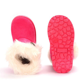 Bota Pelúcia de Inverno Infantil - Pantufinha Revestida de Lã