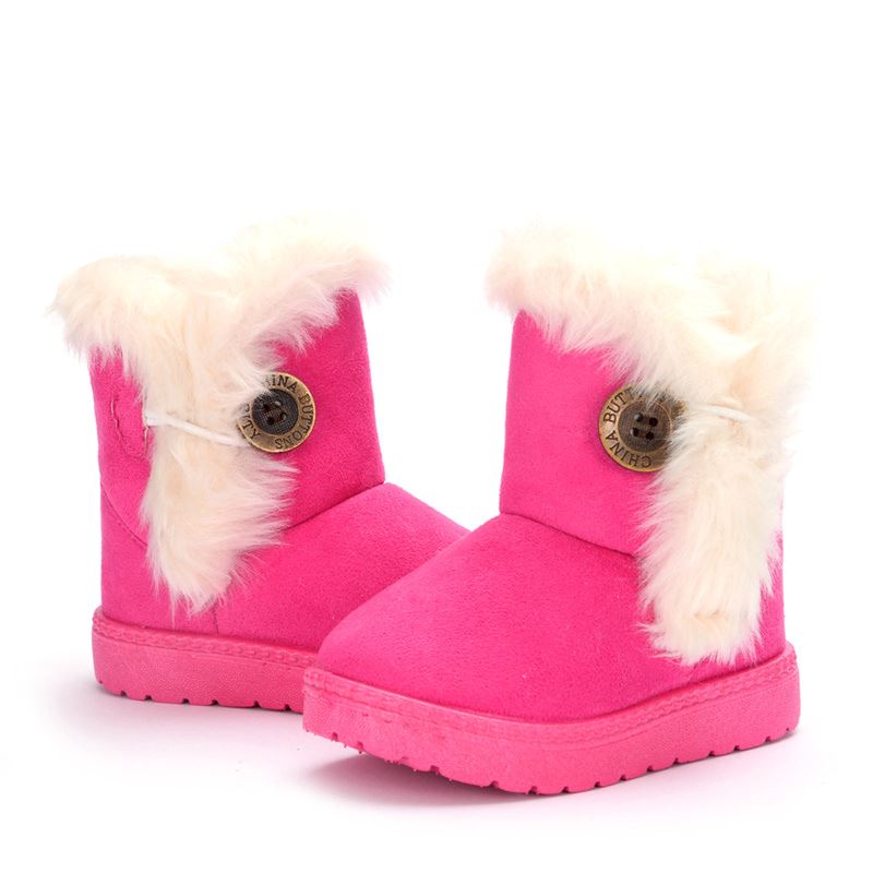 Bota Pelúcia de Inverno Infantil - Pantufinha Revestida de Lã