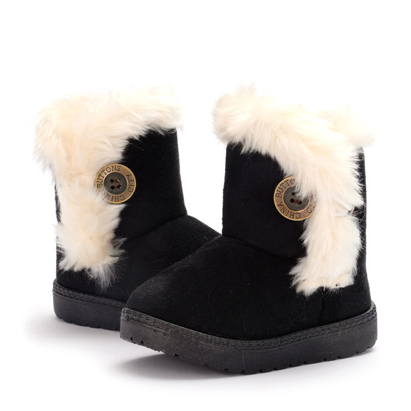 Bota Pelúcia de Inverno Infantil - Pantufinha Revestida de Lã
