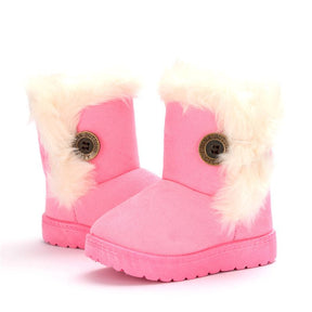 Bota Pelúcia de Inverno Infantil - Pantufinha Revestida de Lã