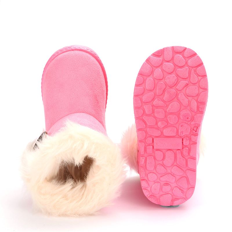 Bota Pelúcia de Inverno Infantil - Pantufinha Revestida de Lã