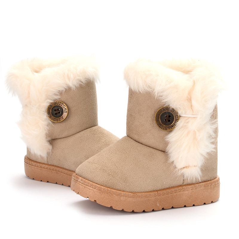 Bota Pelúcia de Inverno Infantil - Pantufinha Revestida de Lã