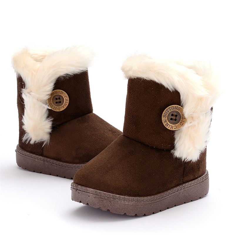 Bota Pelúcia de Inverno Infantil - Pantufinha Revestida de Lã