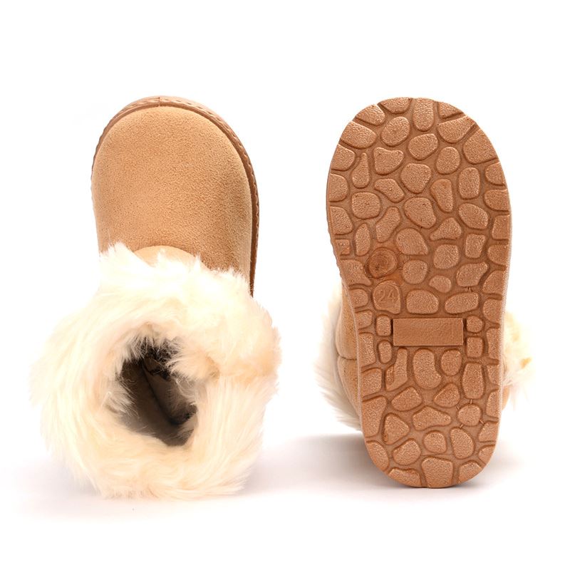 Bota Pelúcia de Inverno Infantil - Pantufinha Revestida de Lã