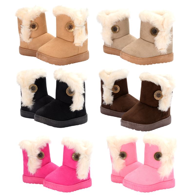 Bota Pelúcia de Inverno Infantil - Pantufinha Revestida de Lã