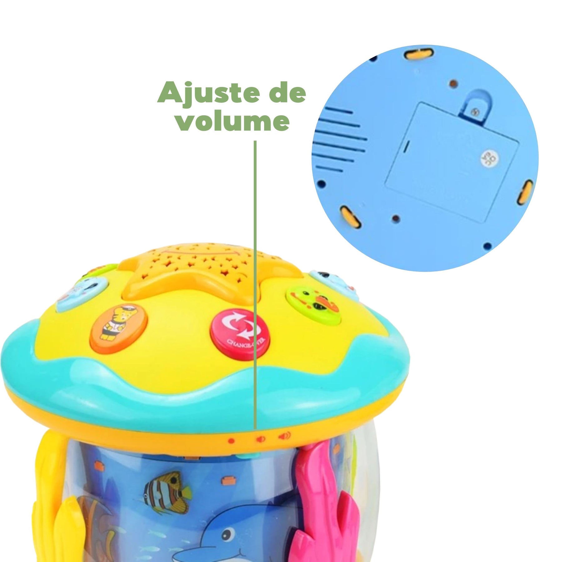 Brinquedo Aquário Musical Projetor de Luz Bambino