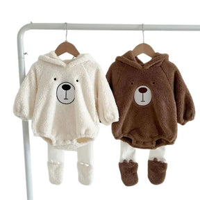 Conjunto Bebê Macacão e Body de Ursinho