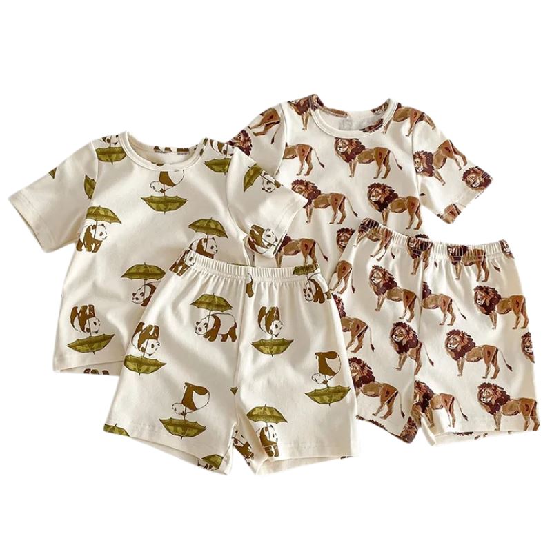 Conjunto Infantil Unissex com Estampa de Animais