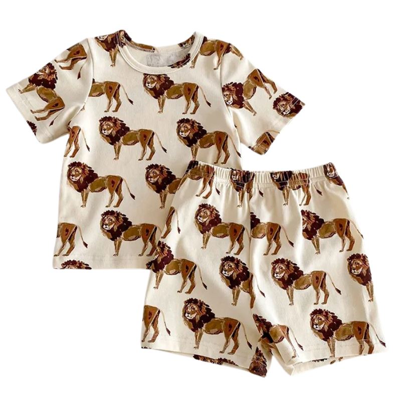 Conjunto Infantil Unissex com Estampa de Animais