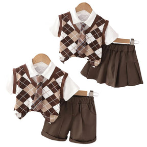 Conjunto Infantil de Verão Menina e Menino High School