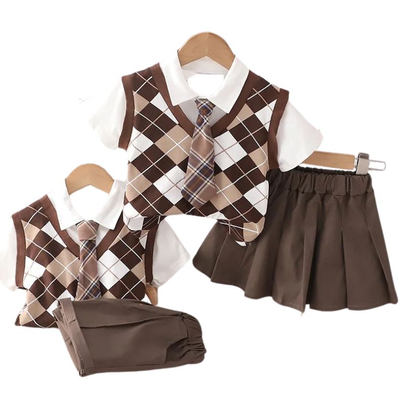 Conjunto Infantil de Verão Menina e Menino High School