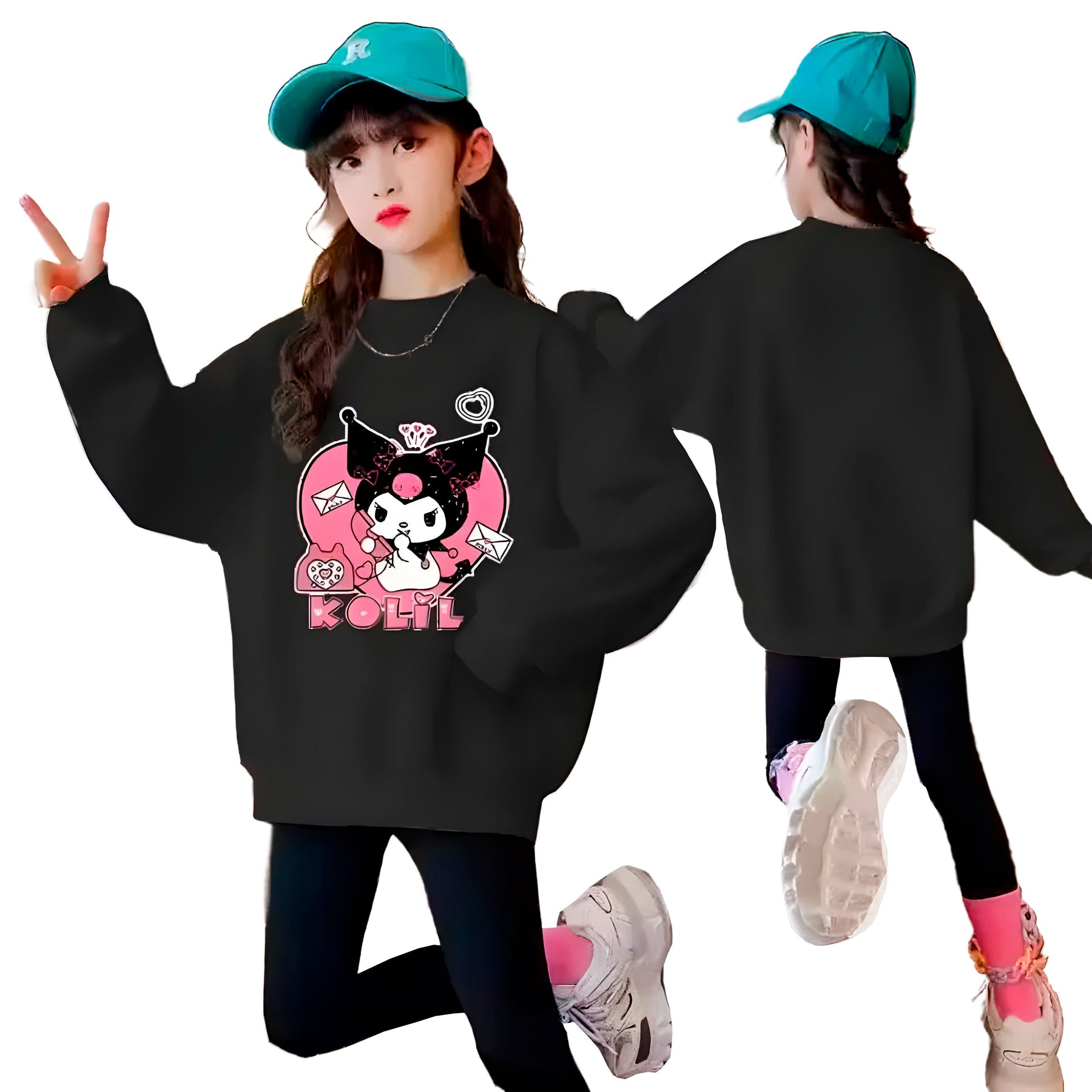 Conjunto Moletom Infantil Kuromi