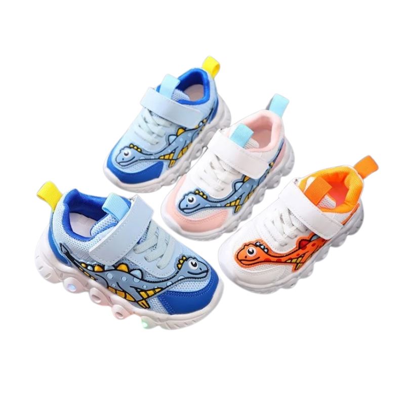 Tênis Dino LED Infantil Bambino