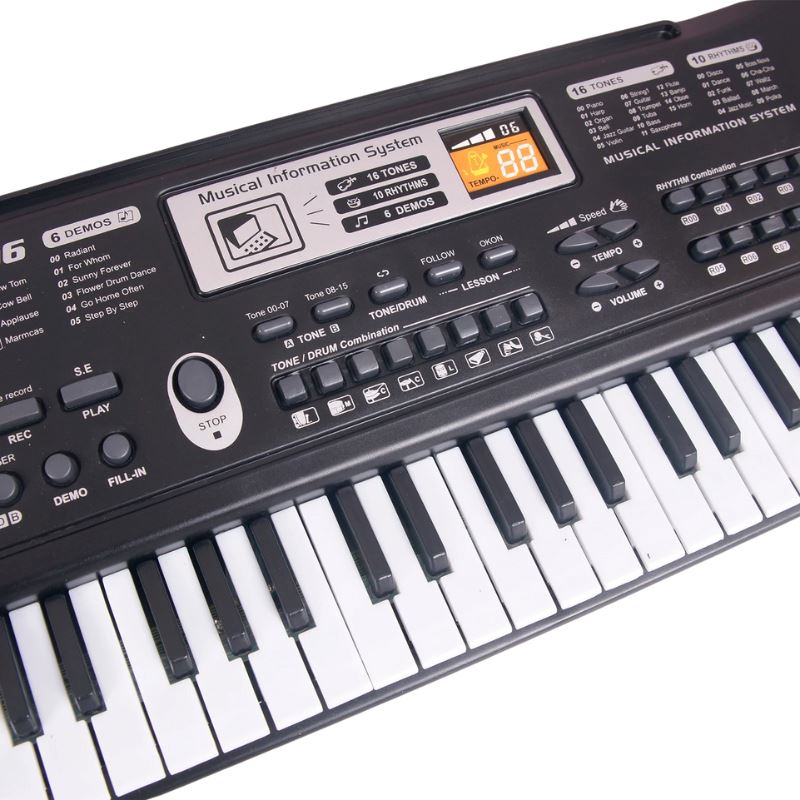 Teclado Elétrico Com Microfone Infantil