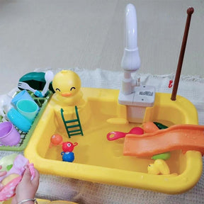 Pia de Brinquedo que sai Água com Acessórios